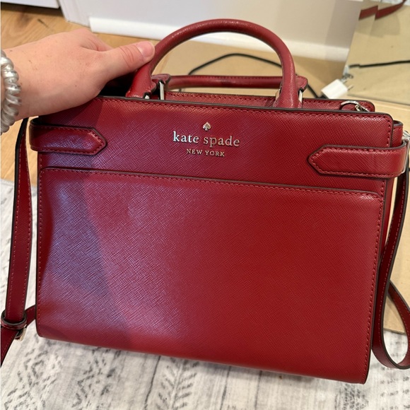 Kate Spade Burgundy Satchel Bag - Picture 4 of 4